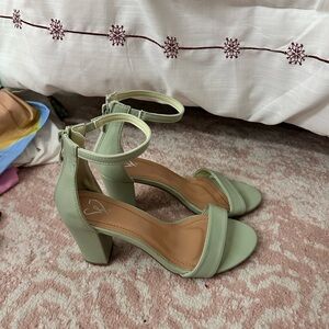 Windsor Mint Ankle Strap Heels